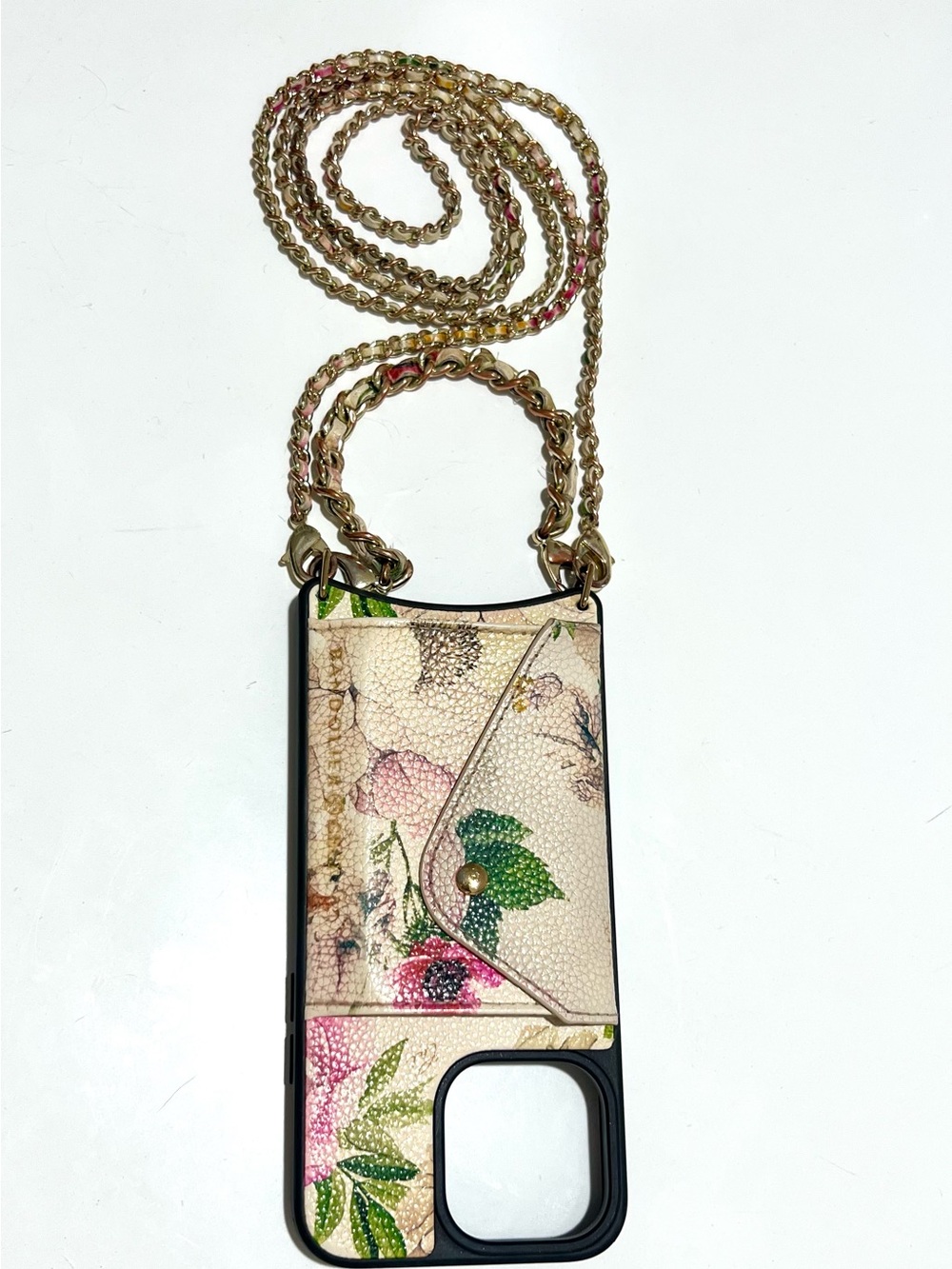 Bandolier Lily Ceci Ivory Floral Case W/Crossbody & Wristlet iPhone 15 ProMax